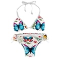 thumbnail image 1 of Flower Butterfly Detachable Sponge Adjustable Strap Bikini Set Two-Pack Swim Suits - Ideal for All Your Swimming Scenes!, 1 of 6