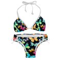 thumbnail image 1 of Flower Butterfly Detachable Sponge Adjustable Strap Bikini Set - Two-Pack - Versatile Swimwear for All Occasions!, 1 of 6