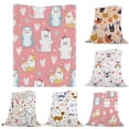 thumbnail image 1 of Cute Animal Cartoon Throw Blanket Ultra-Soft Cozy Microfiber Fleece Throw Blankets for Home Couch, Bed and Sofa 50"x60", 1 of 10