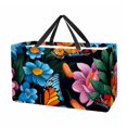 Flower Butterfly Reusable Foldable Large Capacity Laundry Bag Shopping