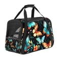 thumbnail image 1 of Flower Butterfly Sherpa-Lined Pet Bag for Medium-Sized Dogs, Durable Oxford Cloth Fabric with Nylon Webbing, Travel Dog Carrier for Canine Comfort, 1 of 7