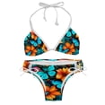 thumbnail image 1 of Flower Butterfly Swimsuit Bikini Set with Detachable Sponge and Adjustable Strap, Two-Pack, for Beach and Pool Parties, 1 of 6