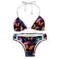 thumbnail image 1 of Flower Butterfly Swimsuit Bikini Set with Detachable Sponge and Adjustable Strap, Two-Pack for Swimming Pool and Beach Parties, 1 of 6