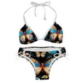 thumbnail image 1 of Flower Butterfly Swimsuit Women Bikinis: Detachable Sponge Adjustable Strap Bikini Set - Two-Pack, Beach & Pool Ready, 1 of 6