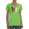 thumbnail image 1 of Flower Butterfly T-Shirt Women -Smartprints Designs, Female Small, 1 of 4