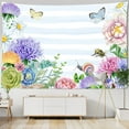 thumbnail image 1 of Flower Butterfly Tapestry Wall Hanging Nordic Style Tropical Plant Hippie Bohemian Tapestr, 1 of 4