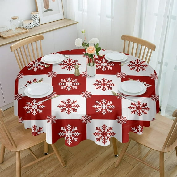 Autumn Sunflowers Tablecloths for Dining Table Waterproof Round Table Cover for Kitchen Living Room