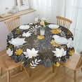 thumbnail image 1 of Flower Butterfly Wheat Ear Tablecloths for Dining Table Waterproof Round Table Cover for Kitchen Living Room, 1 of 6