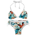thumbnail image 1 of Flower Butterfly Women's Swim Suit Bikini Set with Detachable Sponge and Adjustable Strap, Two-Pack, Ideal for Beach and Pool, One-Piece Swimsuits Included, 1 of 6