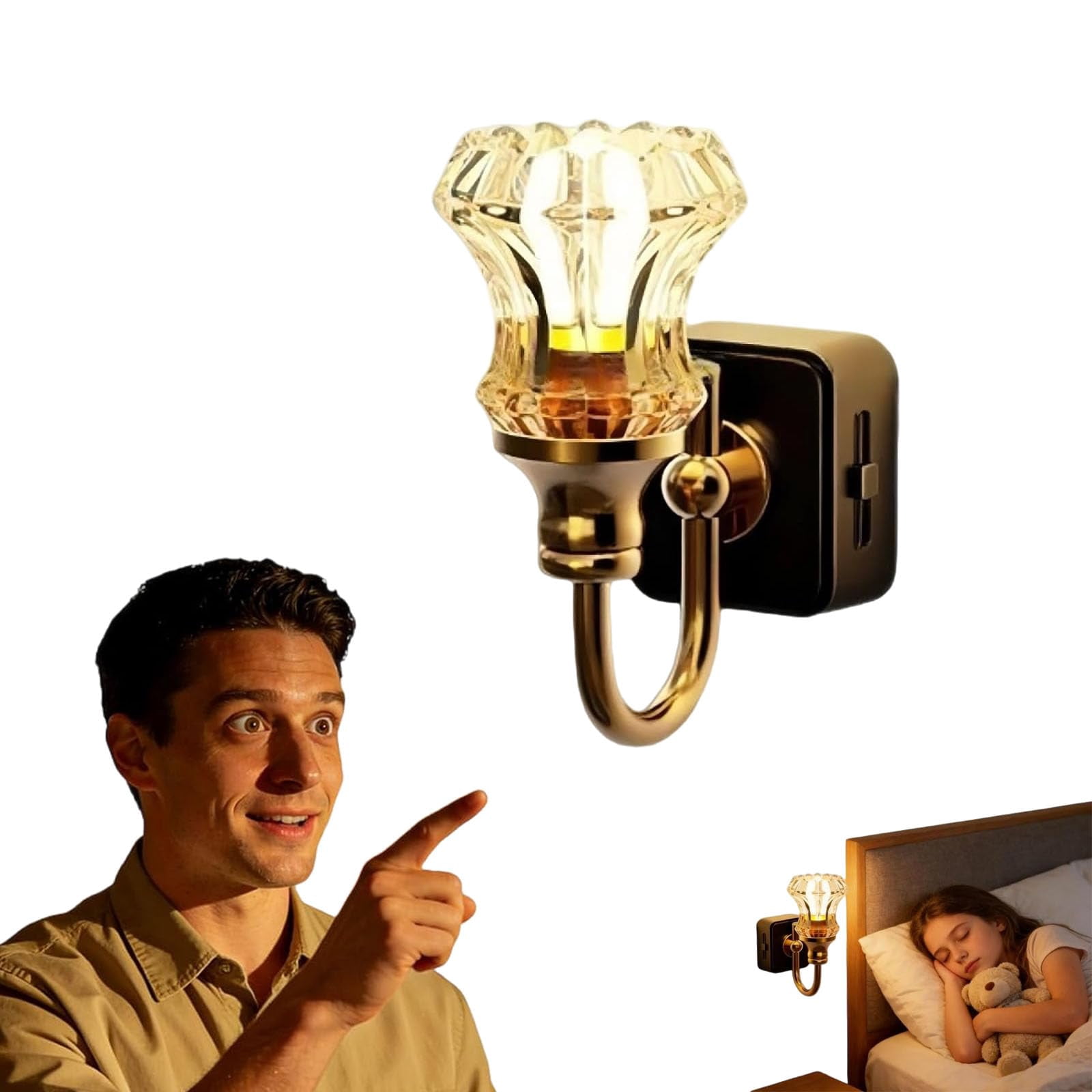 Flower Candle LED Vintage Plug in Night Light, Flower Candle LED Night Light Plug Into Wall, Retro Soft Warm Plug-in Walls Nightlight, for Bedroom, Bathroom, Living Room