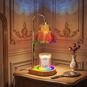 MQ Flower Candle Warmer Lamp with Timer, Dimmable Candle Lamp Warmer, Christmas Birthday Gift for Women Mom, House Warming for New Home Decor, Lotus Wax Melt Wa
