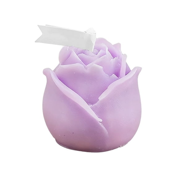 Flower Candles for Valentine's Day Rose Shaped Candles Wedding Decor Anniversary Celebration Home Fragrance Candles Anniversary Gift Purple