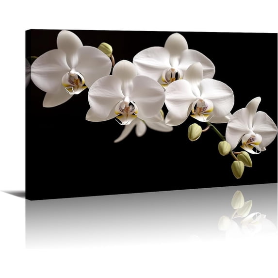 Flower Canvas Art Flower Picture Bathroom Wall Decor Fraemd Floral Painting Vintage Artwork for Living Room Office Home Decoration Gallery Wrapped Ready to Hang(Flower-3,12.00"x18.00")