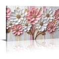 thumbnail image 1 of Flower Canvas Art Flower Picture Bathroom Wall Decor Fraemd Floral Painting Vintage Artwork for Living Room Office Home Decoration Gallery Wrapped Ready to Hang(Flower-3,12.00"x18.00"), 1 of 6