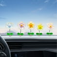 thumbnail image 1 of Flower Car Dashboard Decorations - Shaking Rose Flowers Bobblehead Car Interior Decor for Women, Fun, 1 of 6