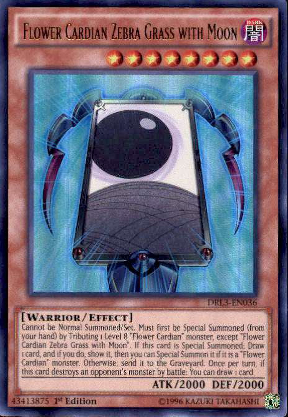 yugioh grass card Flower Cardian Zebra Grass with Moon DRL3-EN036 Yu-Gi-Oh