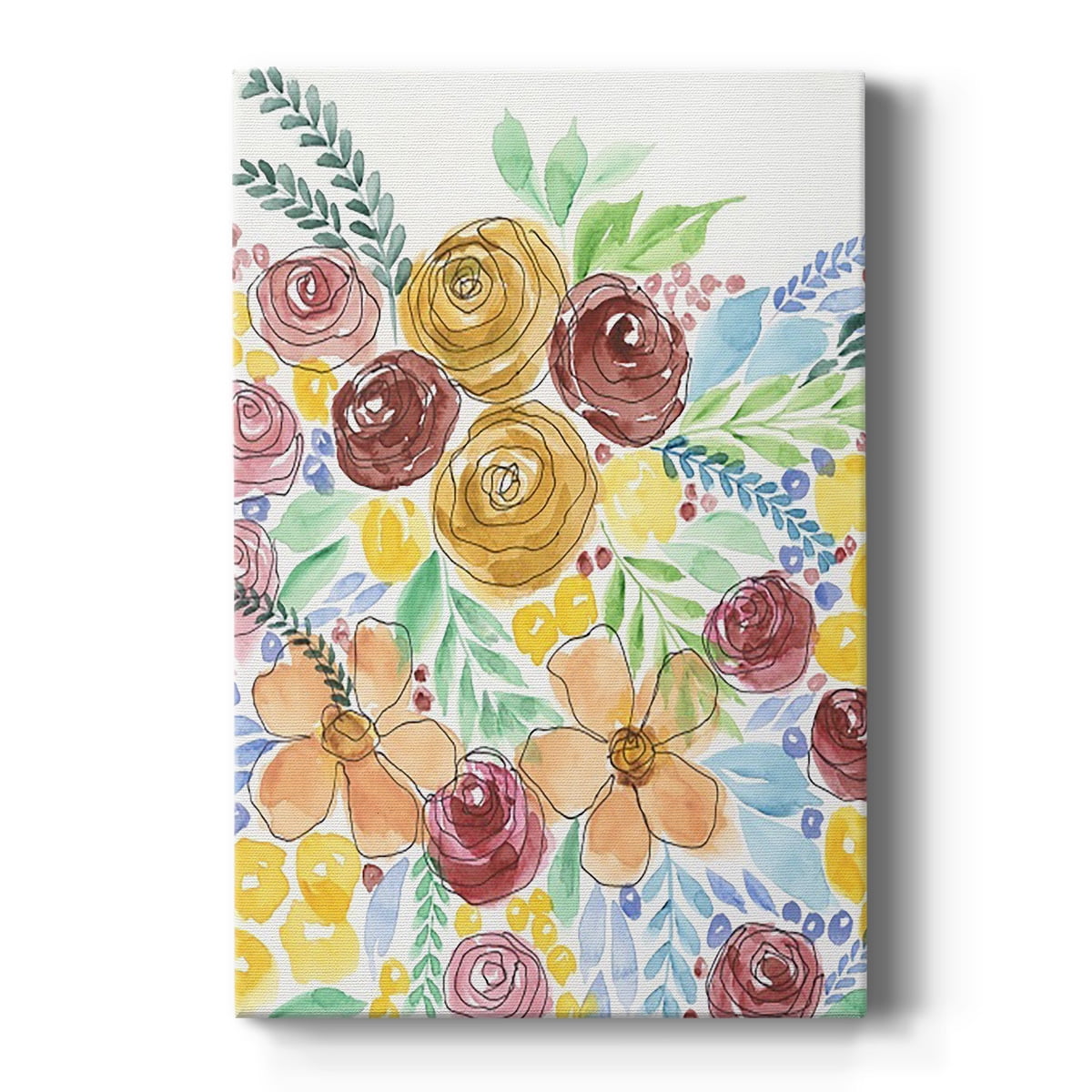 Flower Carousel I Premium Gallery Wrapped Canvas - Ready to Hang