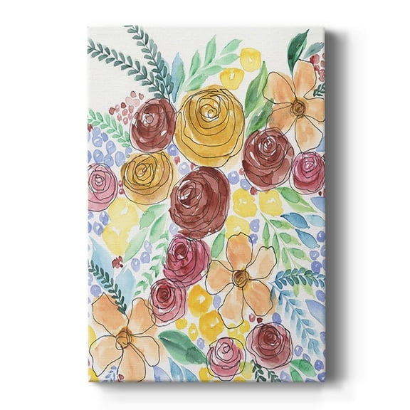Flower Carousel II Premium Gallery Wrapped Canvas - Ready to Hang