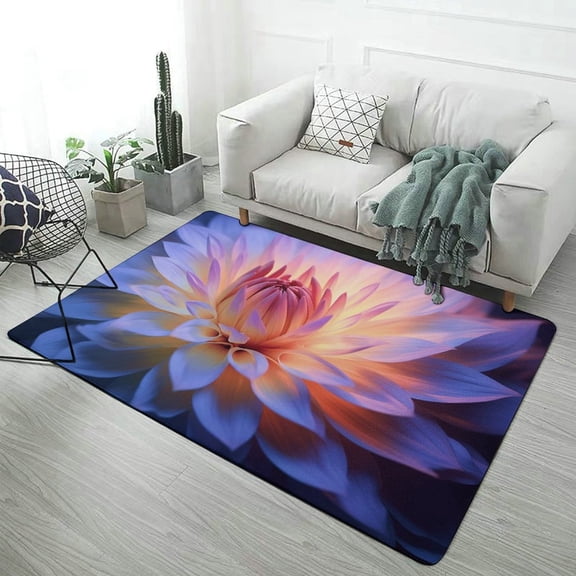 Flower Carpet Rug for Home Living Room Bedroom Sofa Doormat Decor Area Rug Non-slip Mat