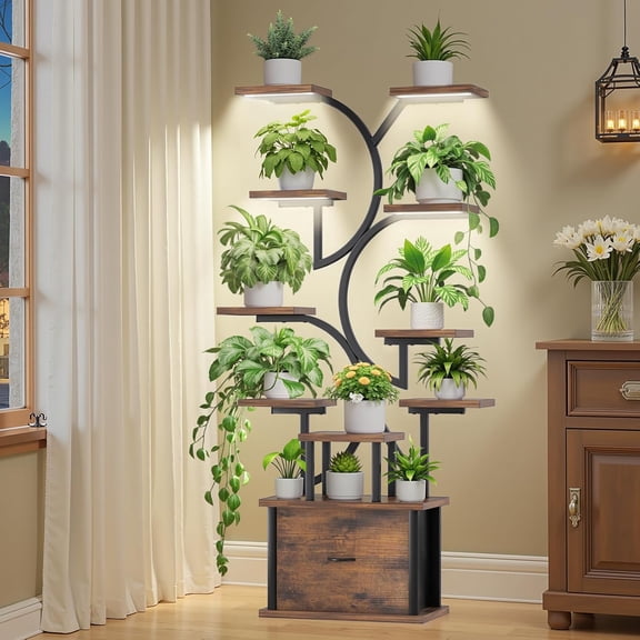 Flower Cart Plant Stand for Patio Living Room