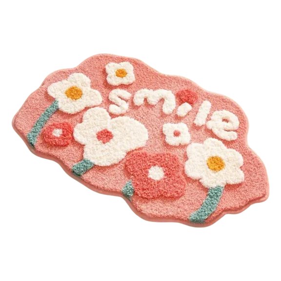 Flower Cashmere Carpet Thick Bedroom Bedside Blanket Simple Washable Carpet