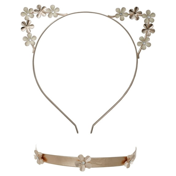 Flower Cat Ear Choker Set