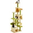 thumbnail image 1 of Flower Cat Tree, 69.1 Inches Cat Tower for Indoor Kitties Large Adult, Multi-Level Kitty Tower with Scratching Post, Condos, Top Perches, Furniture for Pet Activity Center, 1 of 7