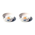 thumbnail image 1 of Flower Cats Melamine Pet Bowl - Small - 1.5 Cups - Cream & Multicolor - Set of 2, 1 of 2