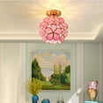 thumbnail image 1 of Flower Ceiling Light, Stained Glass Ceiling Light, Flower Petals Style Stained Glass Close to Ceiling Light for Home Decor, 1 of 5