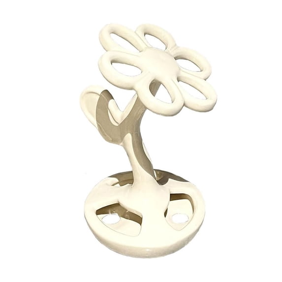 Flower Ceramic Toothbrush Holder Bathroom Makeup Brush Stand Rack, Multifunctional Wash Basin Organizer, Space-Saving Storage for Kitchen, Bedroom & Vanity