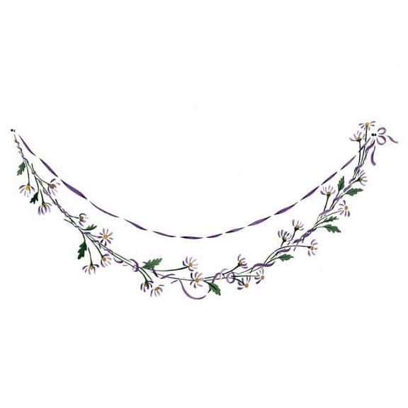 Flower Chain Wall Stencil - DEE900 by DeeSigns