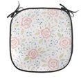 thumbnail image 1 of Flower Chair Seating Cushion, Continuous Floral Pattern with Roses and Leaves Folkloric Damask in Pastel Tones, Soft Seat Pads for Office with Anti-slip Backing, 16"x16", Multicolor, by Ambesonne, 1 of 5