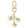 thumbnail image 1 of Flower Charm Keychain, Enameled Keychain Pendant with Snap Hook, Multicolored, 1 of 6