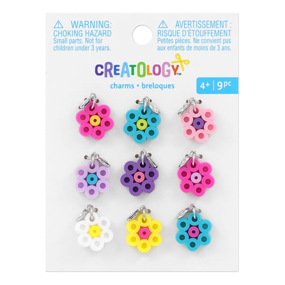 Flower Charms by Creatology - Assorted Charms for DIY Jewelry - Accessories & Kids Crafts - 12 Pack