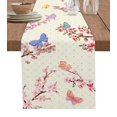 thumbnail image 1 of Flower Cherry Blossoms Tree Branch Gradient Table Runner Home Wedding Table Mat Centerpieces Decoration Dining Long Tablecloth, 1 of 7