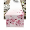 thumbnail image 1 of Spring Cherry Blossom Branch Pink Flower Linen Table Runner Dresser Scarf Table r Holiday Party Kitchen Dining Table r, 1 of 7