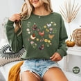 thumbnail image 1 of Flower Chicken Sweatshirt, Chicken Sweatshirt, Wildflower Sweatshirt, Floral Hoodie, Chicken Lover Sweatshirt, Farmer Hoodie, Floral Chicken Tshirt All Size S-5XL, 1 of 5