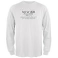 thumbnail image 1 of Flower Child Definition Mens Long Sleeve T Shirt White MD, 1 of 1