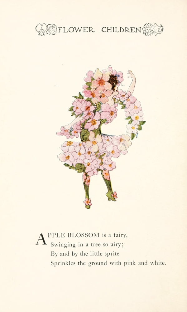 Flower Children 1910 Apple Blossom Canvas Art - MT Ross (18 x 24)