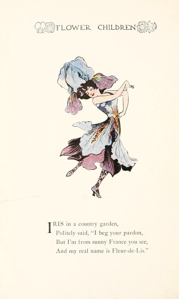 Flower Children 1910 Iris Canvas Art - MT Ross (18 x 24)