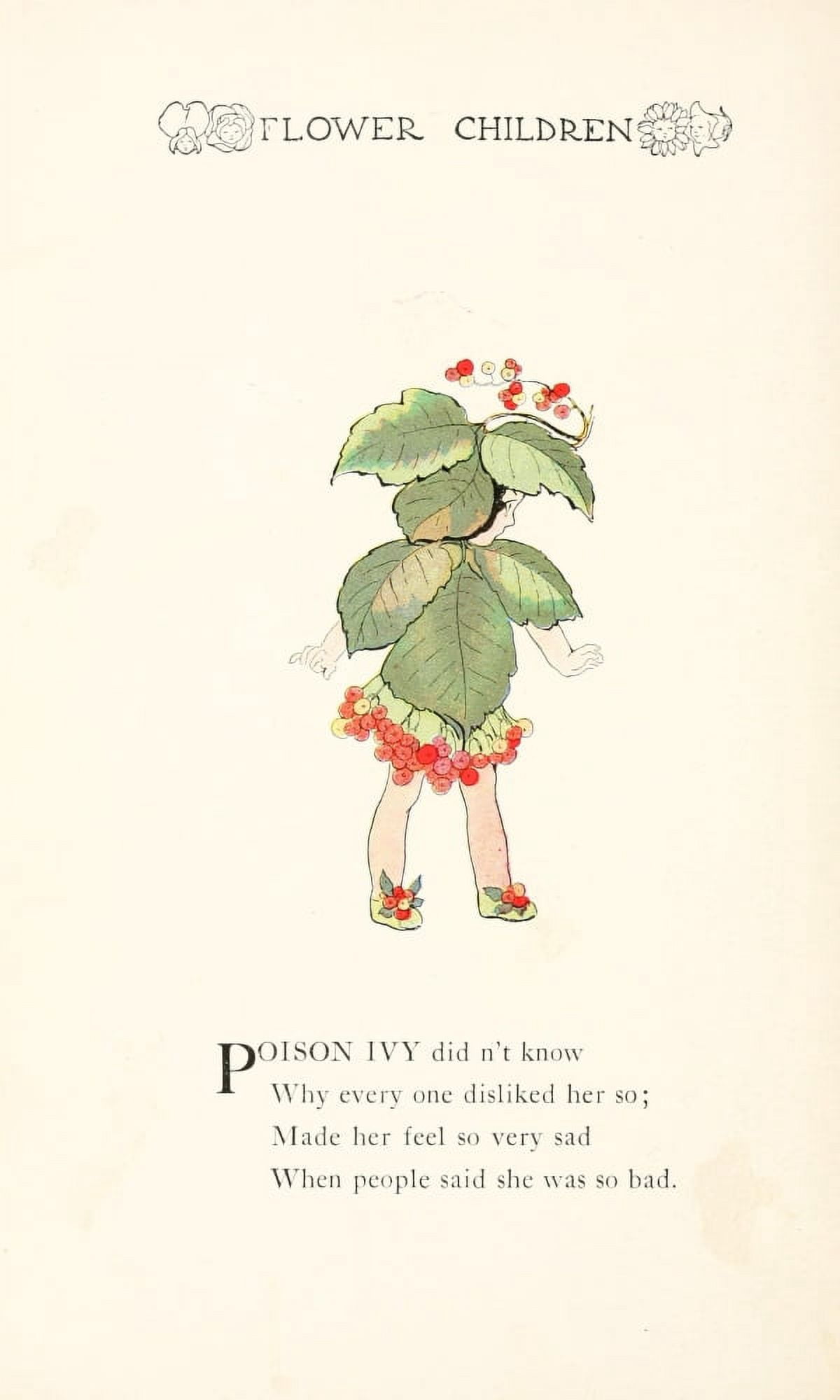 Flower Children 1910 Poison Ivy Canvas Art - MT Ross (18 x 24)