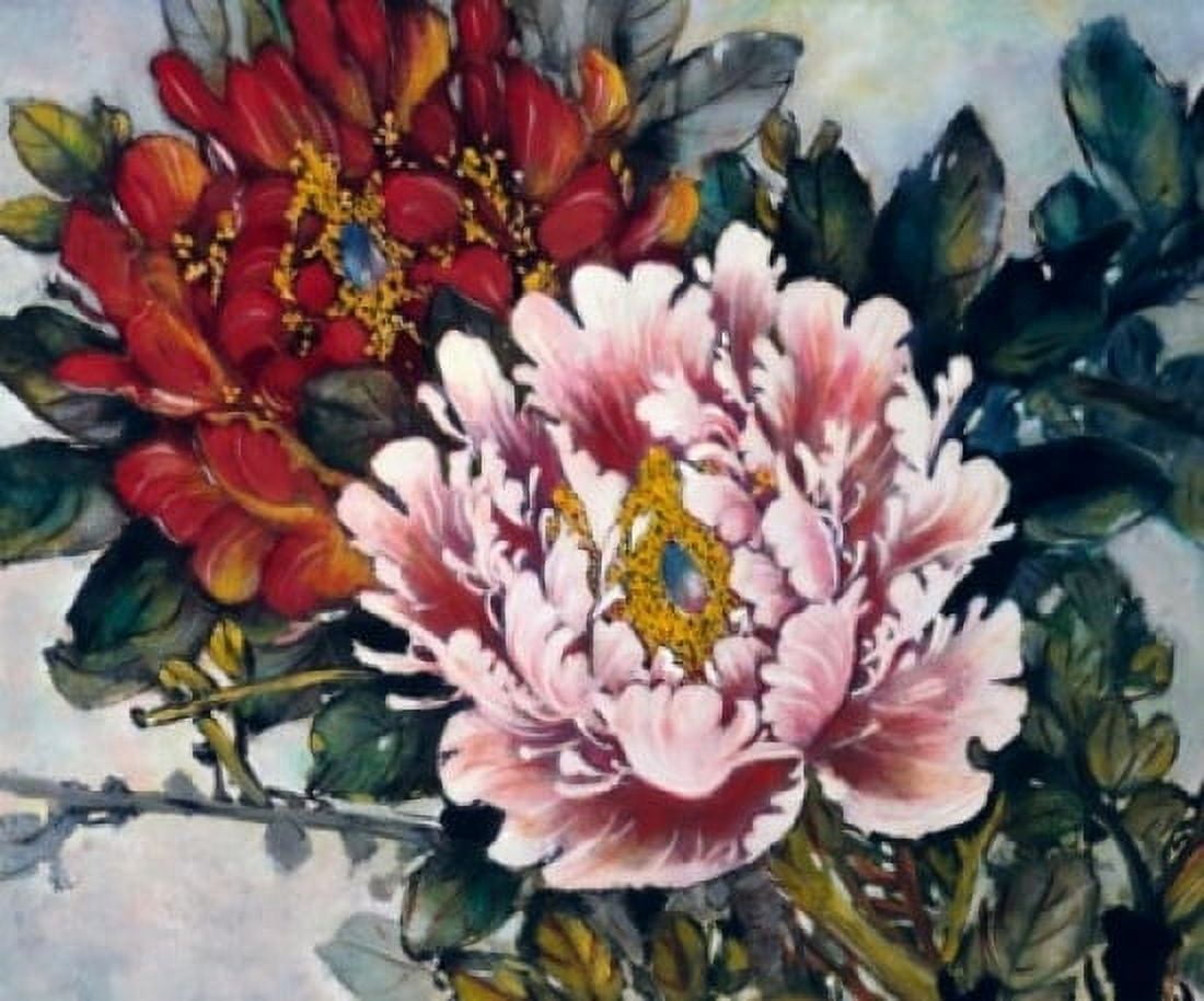 Flower Chinese Art Canvas Art - (24 x 36)