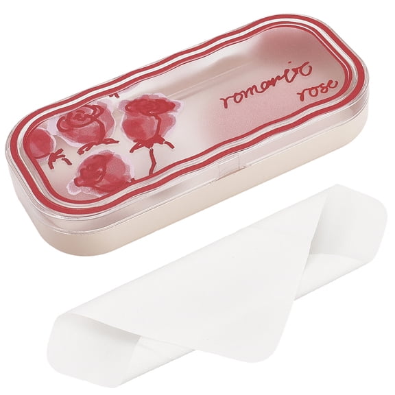 Flower Clear Glasses Case Glasses Case Hard Shell Plastic Sunglasses Spectacle Eyeglasses Holder Box Storage Porta DIY