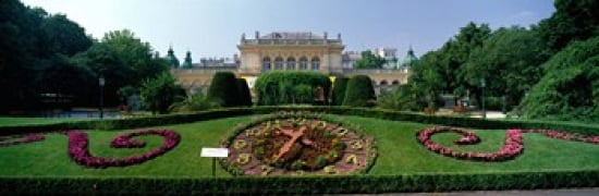 Flower Clock Stadtpark Vienna Austria Canvas Art - Panoramic Images (36 x 12)