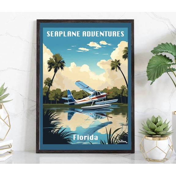 Flower Cloud Rain Print, Whimsical Sky Garden Wall Art Home Decor #4964, 8x12 UNFRAMED