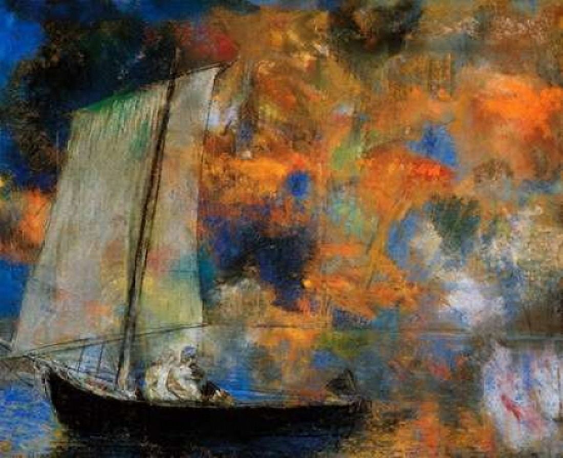 Flower Clouds Canvas Art - Odilion Redon (20 x 24)