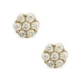 thumbnail image 1 of Flower Cluster Diamond Stud Unisex Adult Earrings 0.53ct 14K Yellow Gold, 1.20 Gr - Goldum NYC, 1 of 3