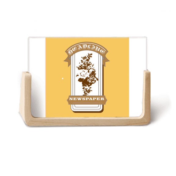 Flower Cluster Newspaper Brand Ribbon Photo Wooden Photo Frame Tabletop Display