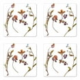 thumbnail image 1 of Flower Coaster Set of 4, Book Dried Flowers Lilacs Daisies Tulips Leaves Garden Plants Buds Art Print, Square Hardboard Gloss Coasters, Standard Size, Multicolor, by Ambesonne, 1 of 2
