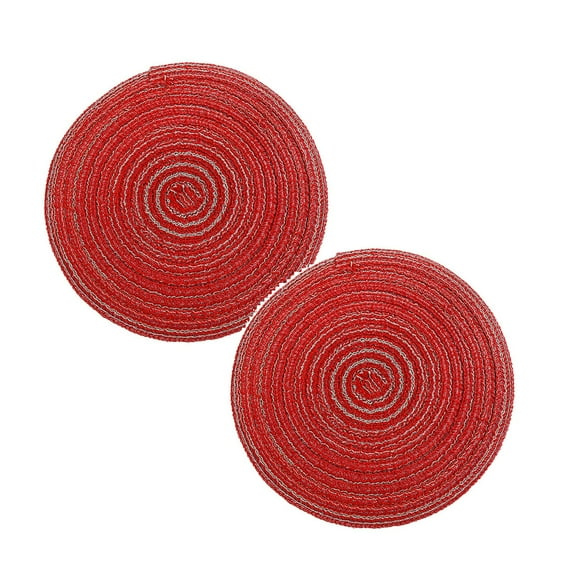 Flower Coasters Placemats Washable Woven Vinyl Placemats For Dining Table Easy To Clean Plastic Placemats